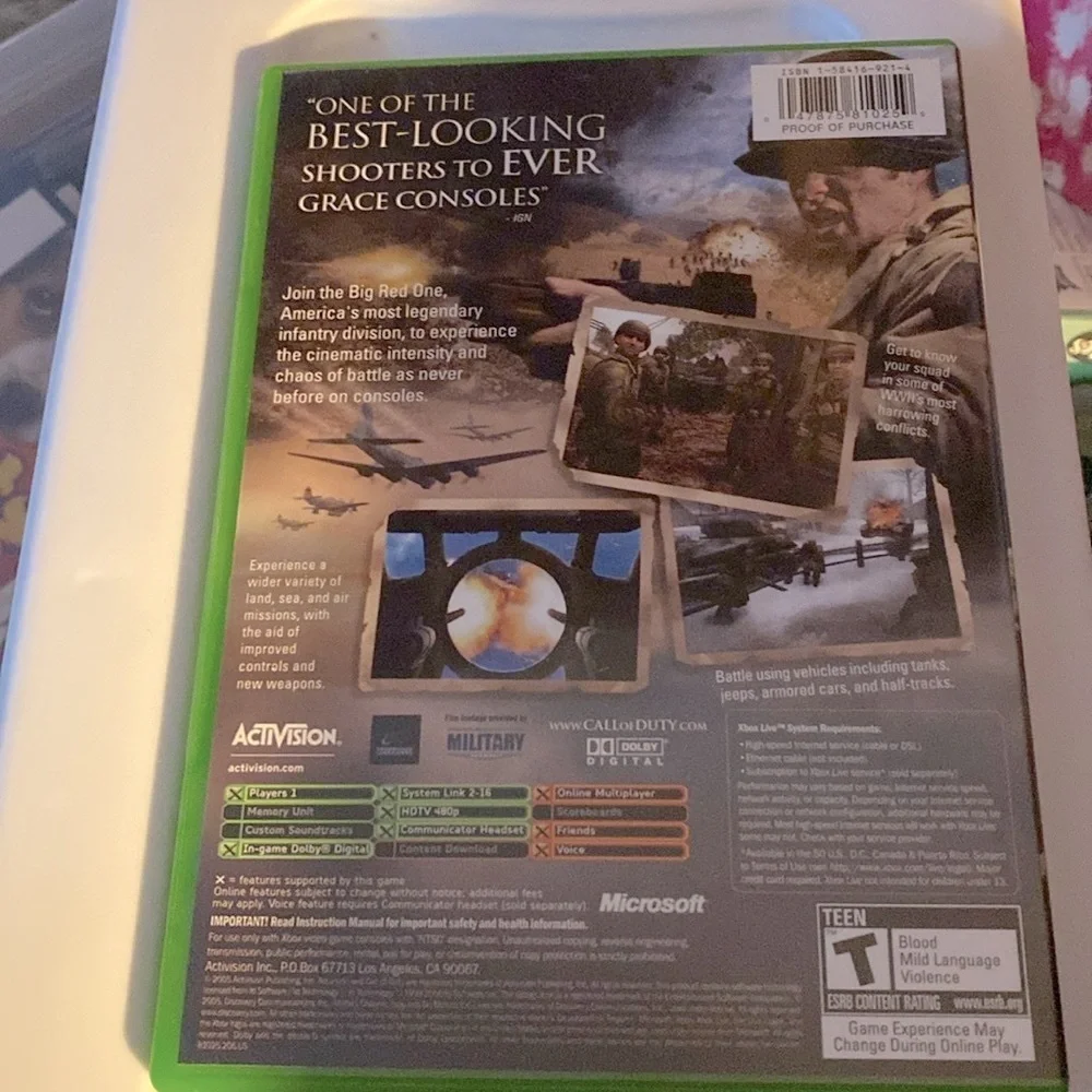 Xbox Call of Duty 2 - Big Red One game